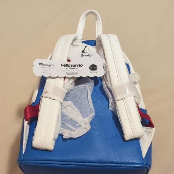 Loungefly Hello Kitty White and Blue Backpack - Picture 2 of 5